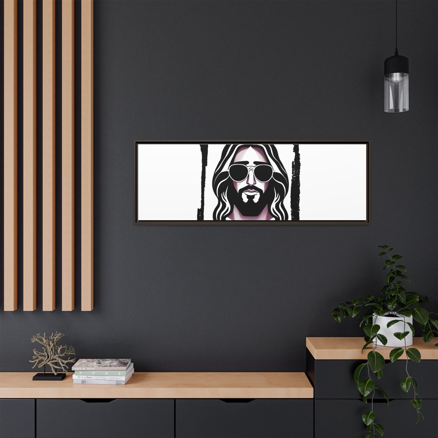 "I'll Be Back...Jesus" Matte Canvas, Framed (Multi-color)