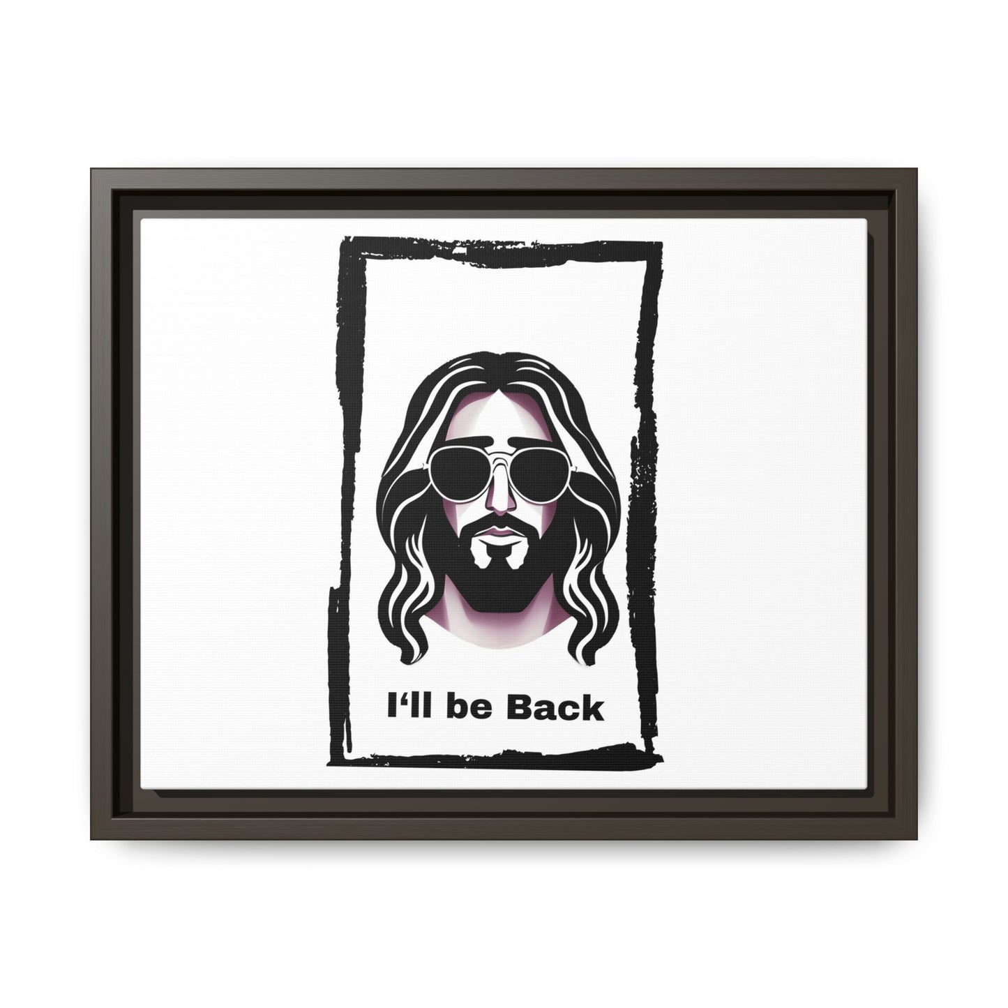 "I'll Be Back...Jesus" Matte Canvas, Framed (Multi-color)
