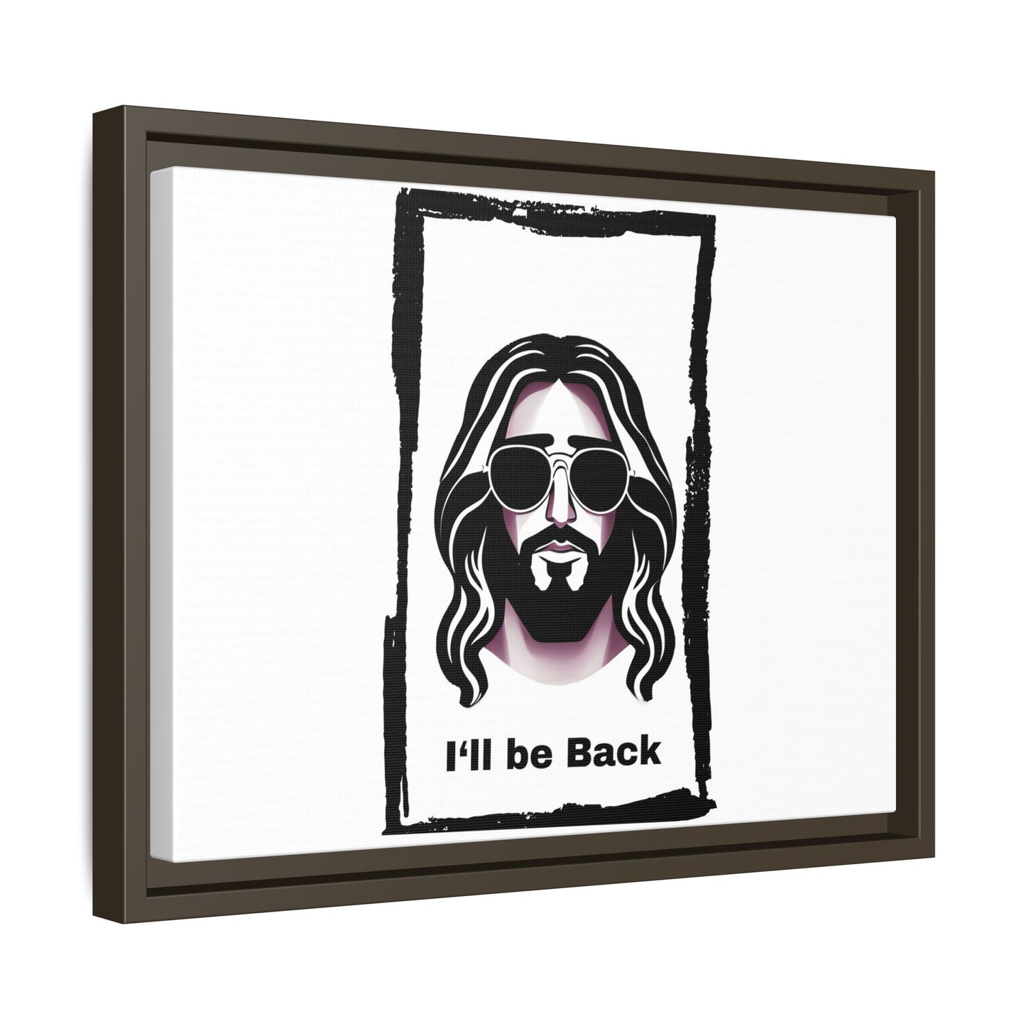 "I'll Be Back...Jesus" Matte Canvas, Framed (Multi-color)