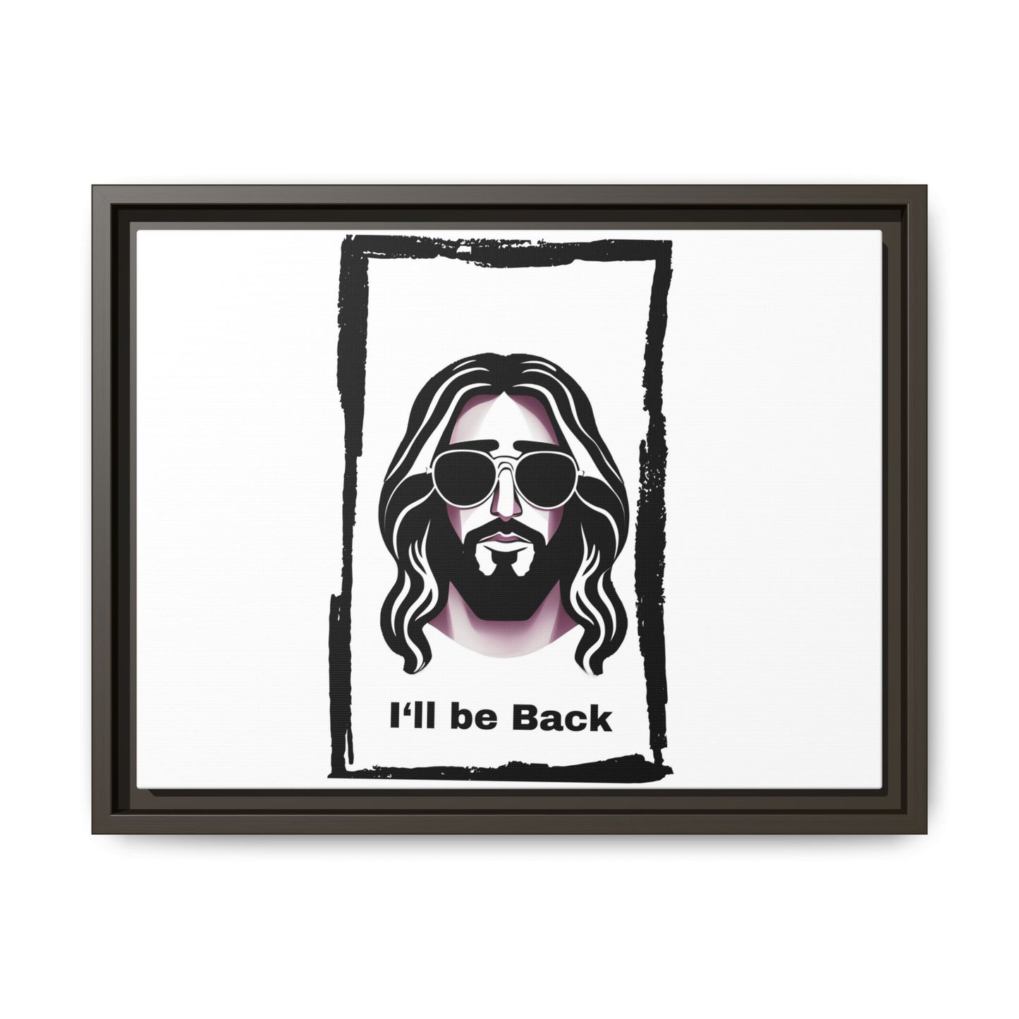 "I'll Be Back...Jesus" Matte Canvas, Framed (Multi-color)