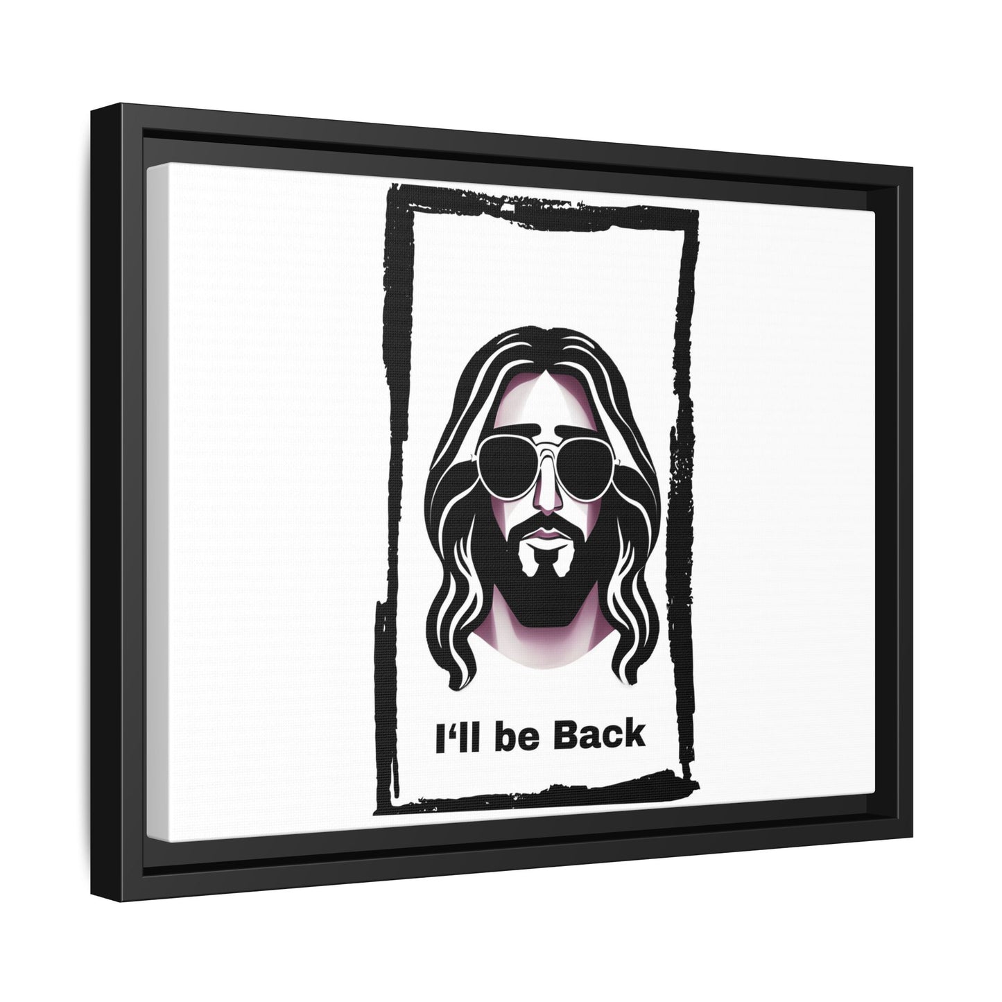 "I'll Be Back...Jesus" Matte Canvas, Framed (Multi-color)