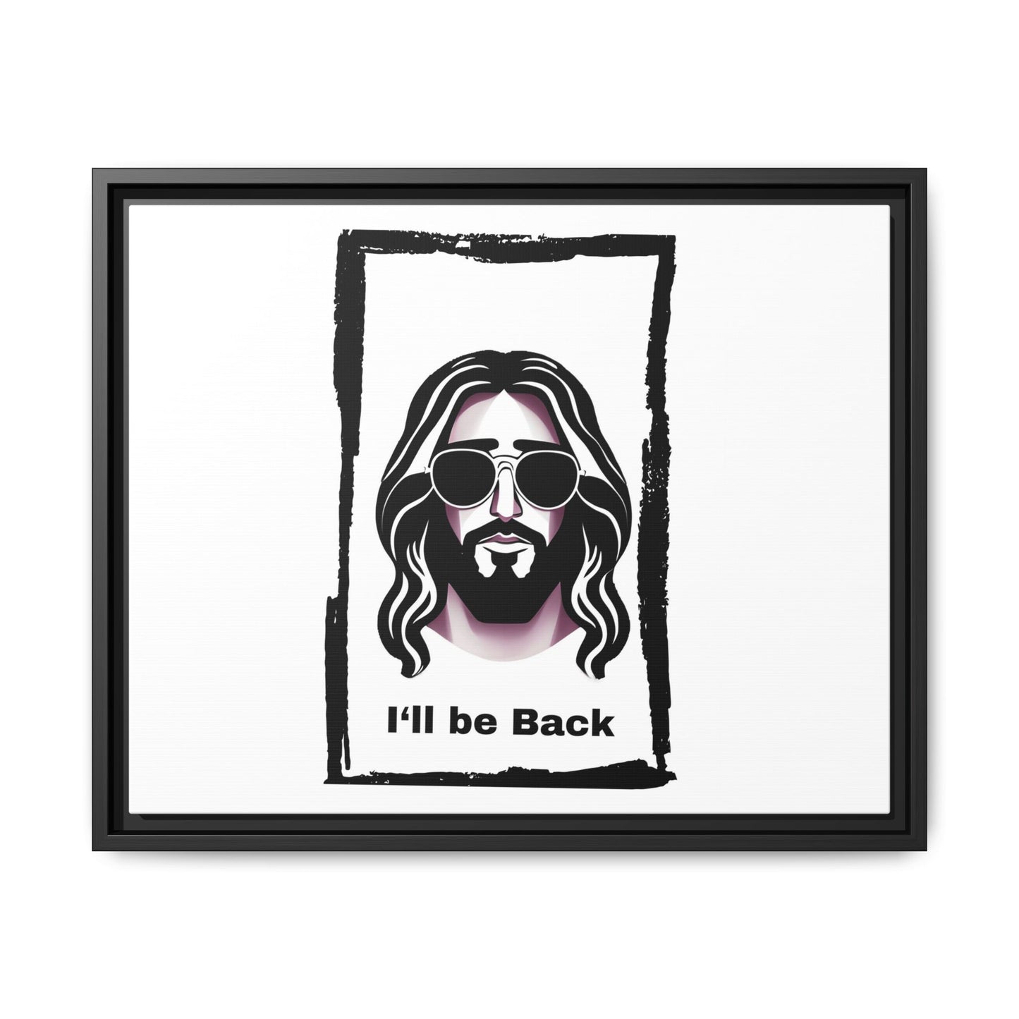 "I'll Be Back...Jesus" Matte Canvas, Framed (Multi-color)