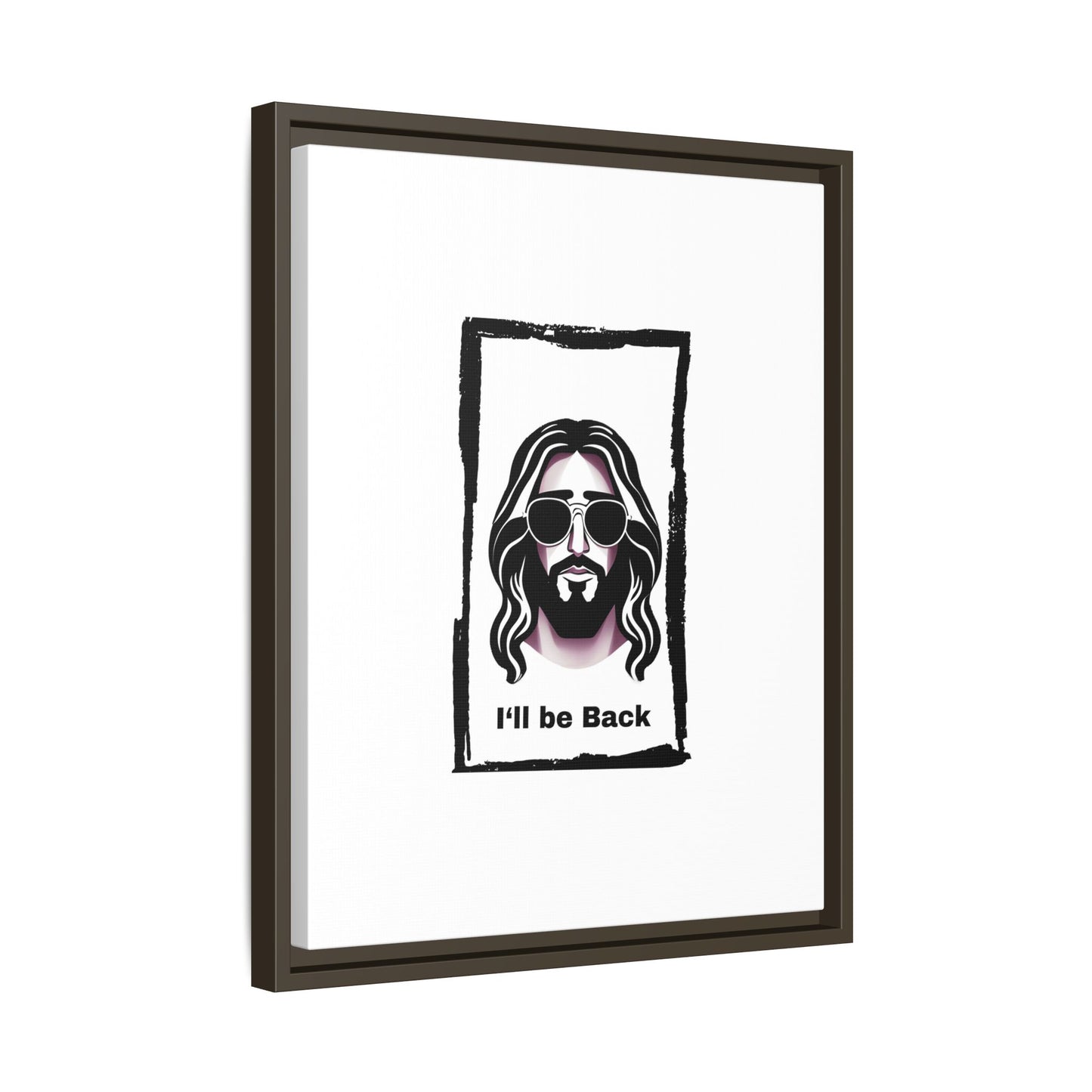 "I'll Be Back...Jesus" Matte Canvas, Framed (Multi-color)