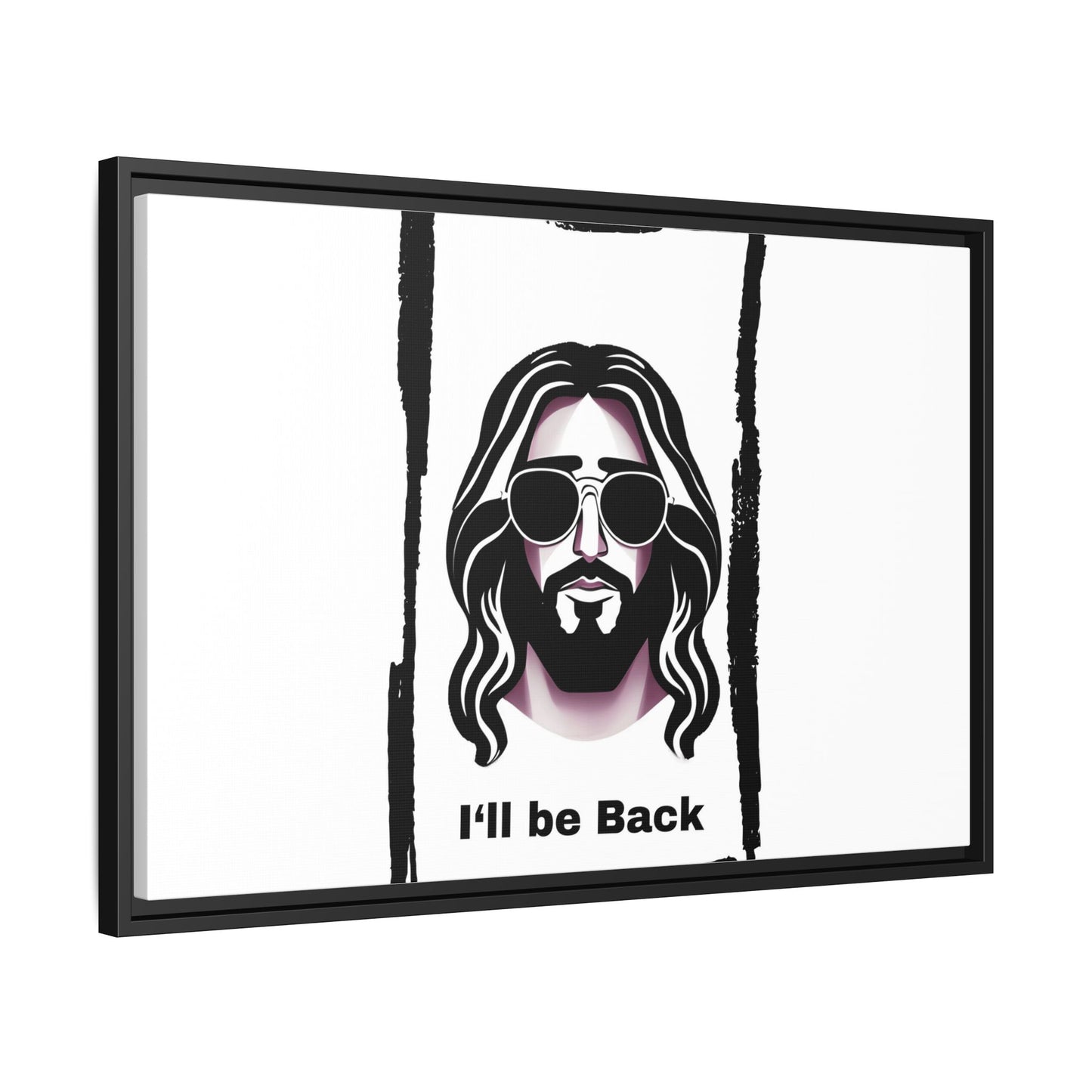 "I'll Be Back...Jesus" Matte Canvas, Framed (Multi-color)