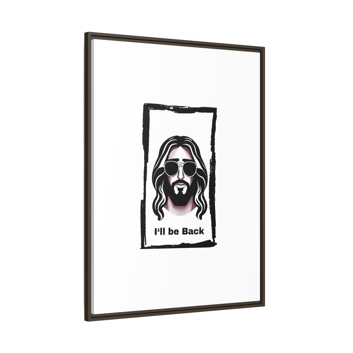 "I'll Be Back...Jesus" Matte Canvas, Framed (Multi-color)