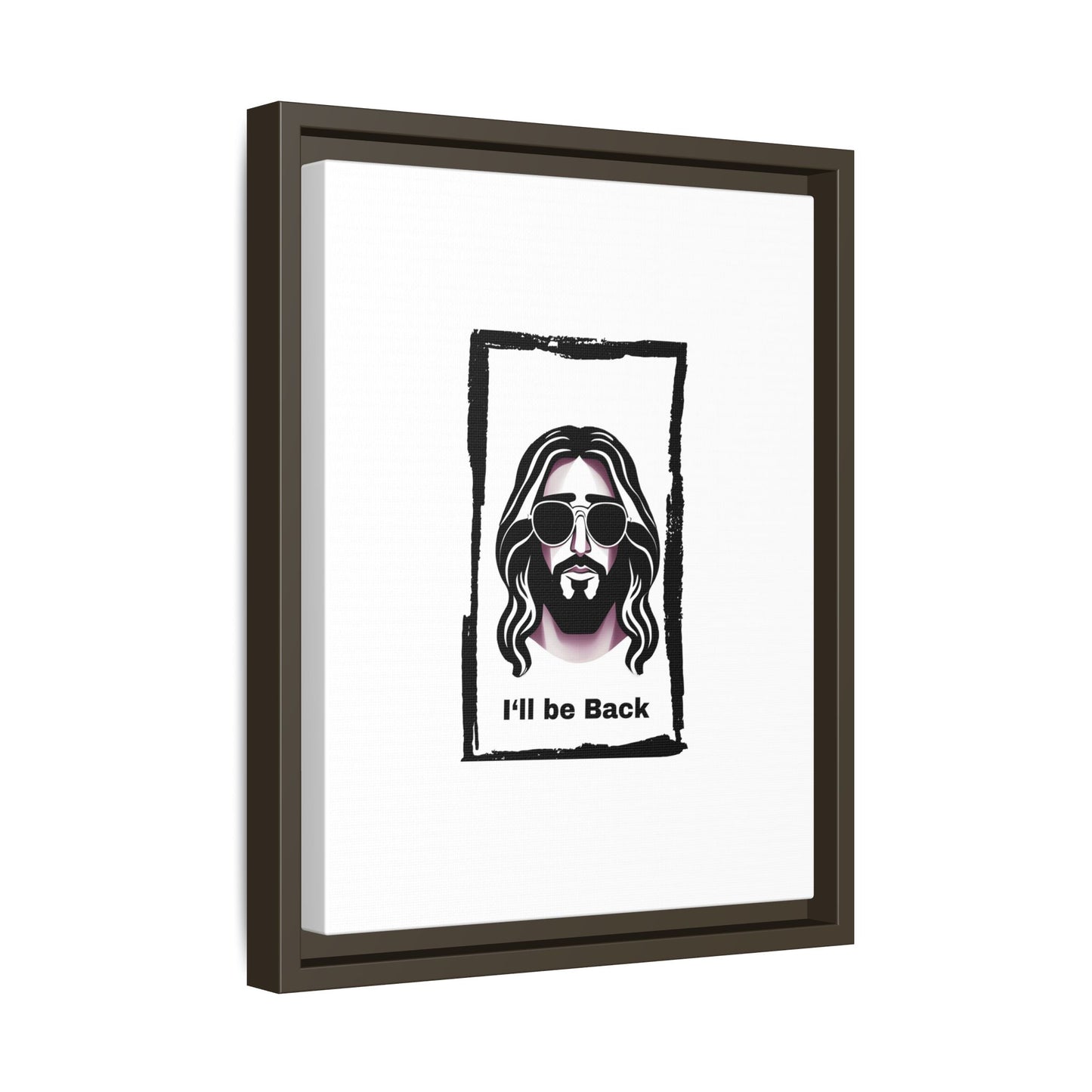 "I'll Be Back...Jesus" Matte Canvas, Framed (Multi-color)