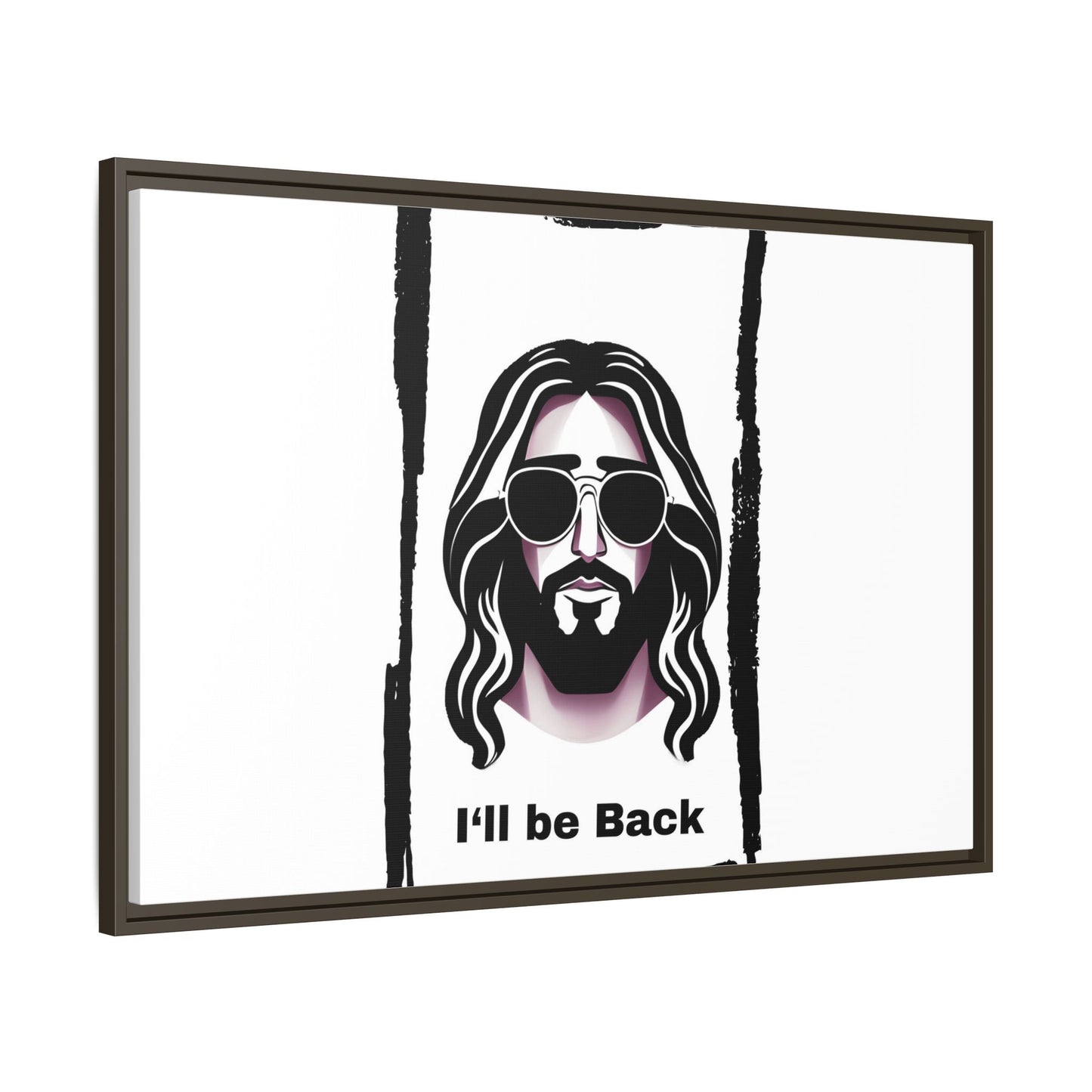 "I'll Be Back...Jesus" Matte Canvas, Framed (Multi-color)