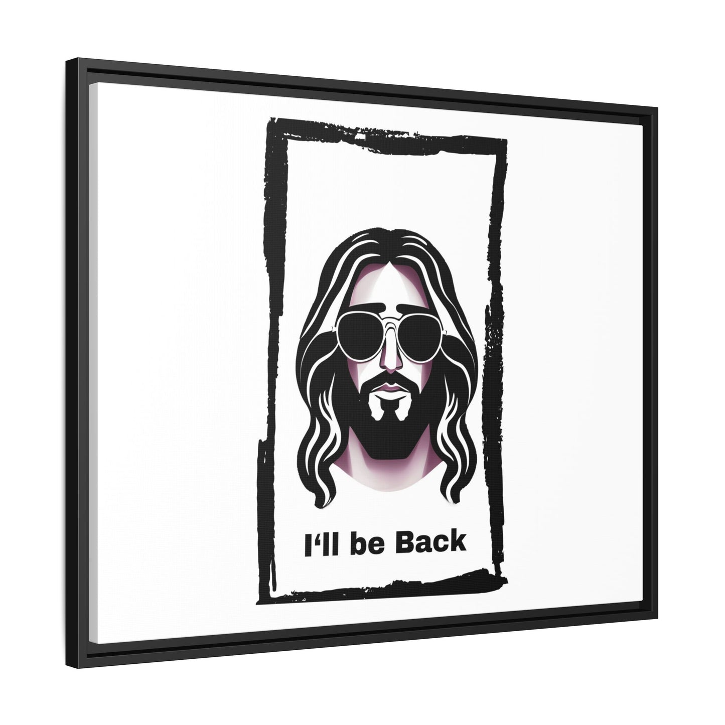 "I'll Be Back...Jesus" Matte Canvas, Framed (Multi-color)