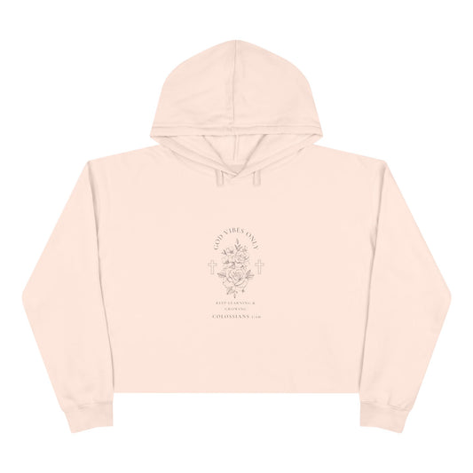 God Vibes Only Crop Hoodie