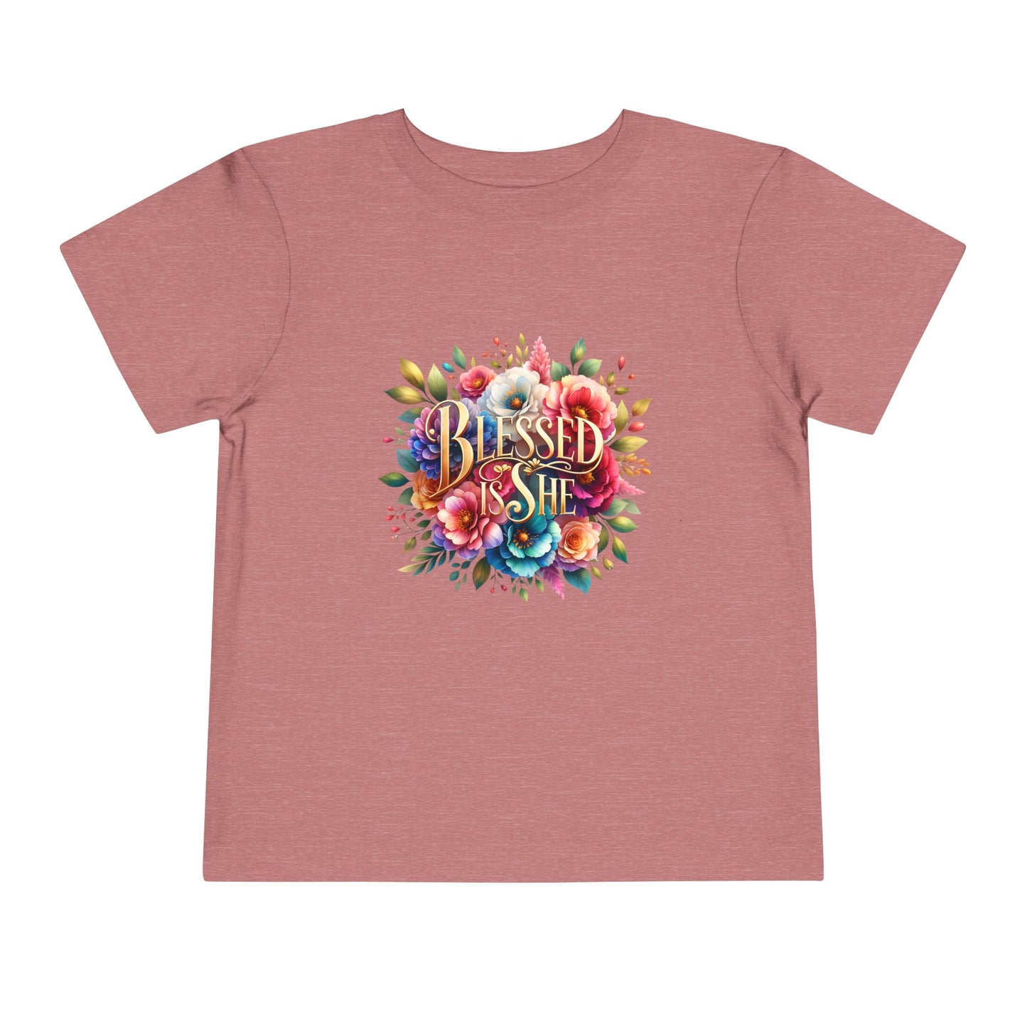 Blessed is She Toddler Girls Short Sleeve Tee