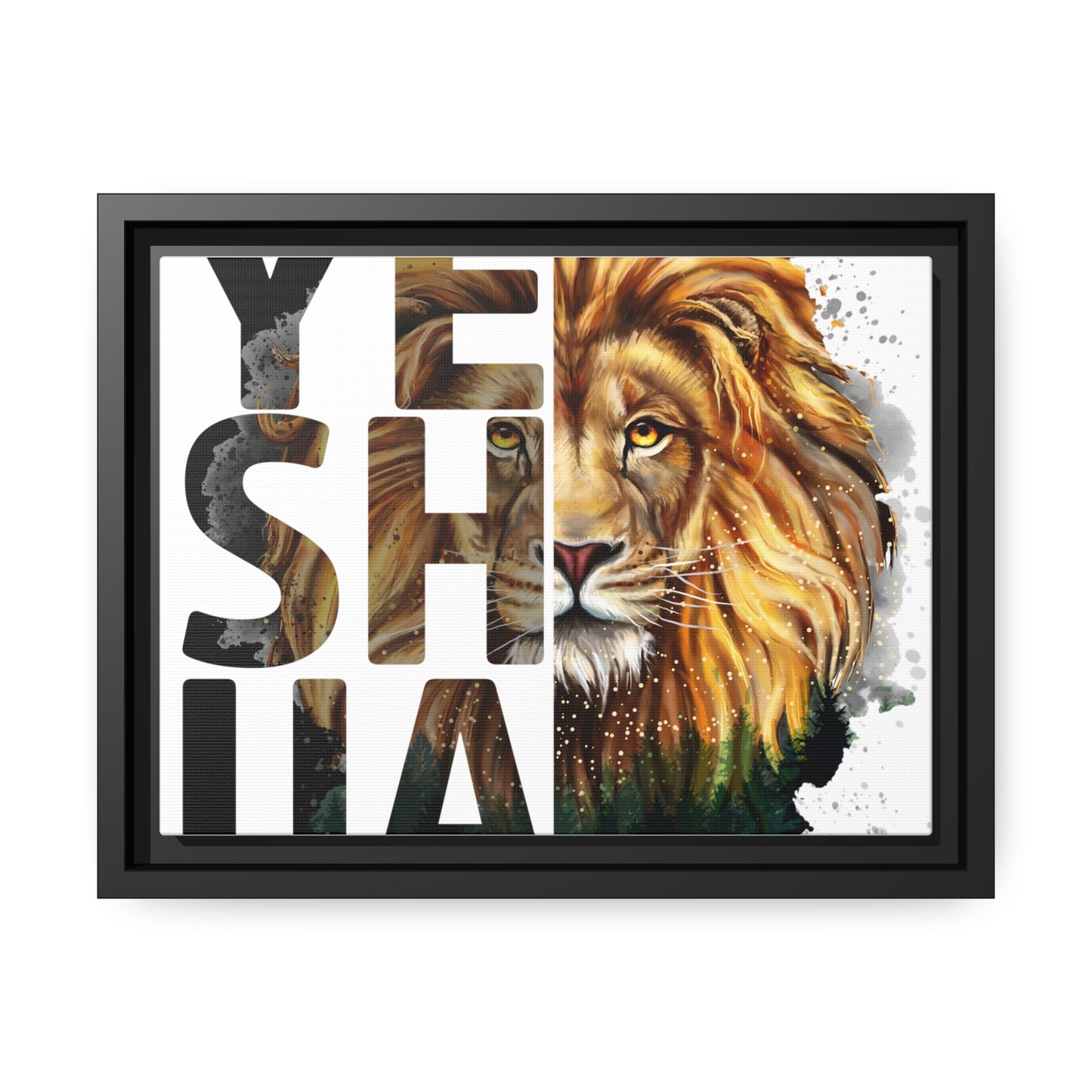 Yeshua Matte Canvas, Black Frame