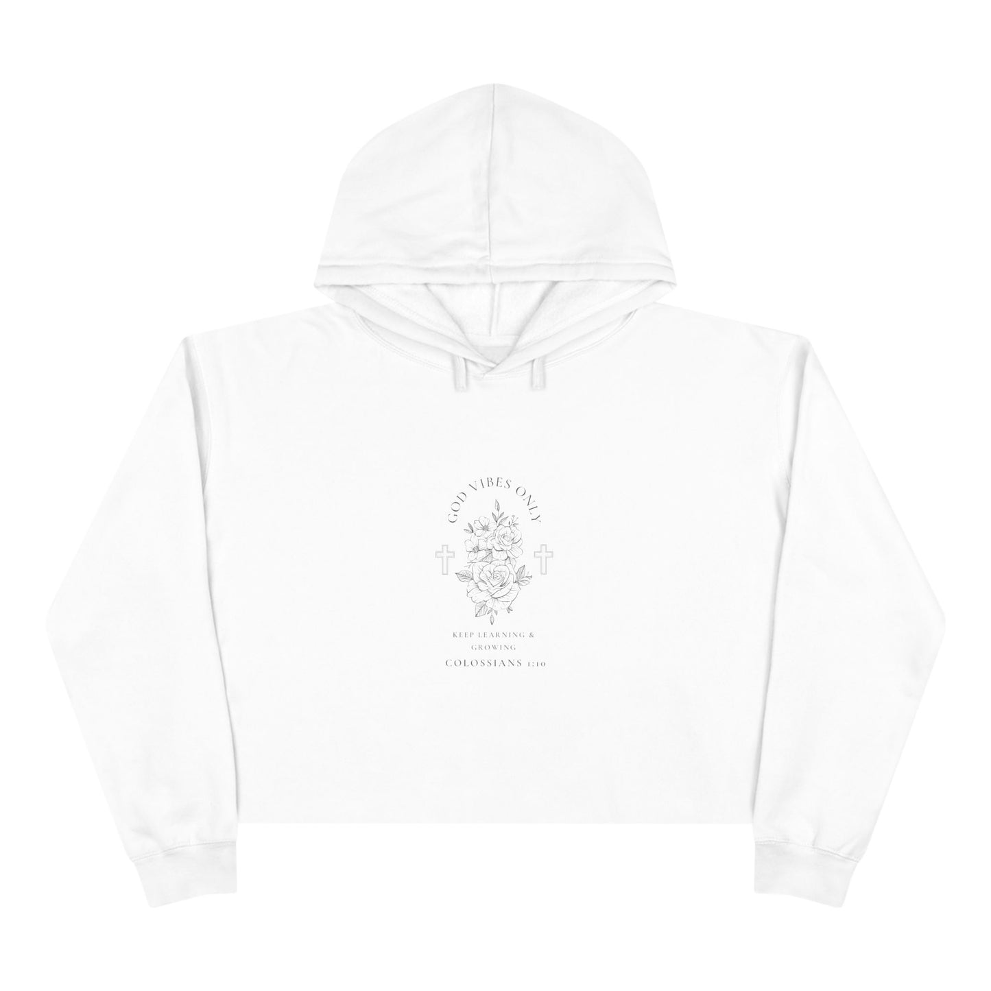 God Vibes Only Crop Hoodie