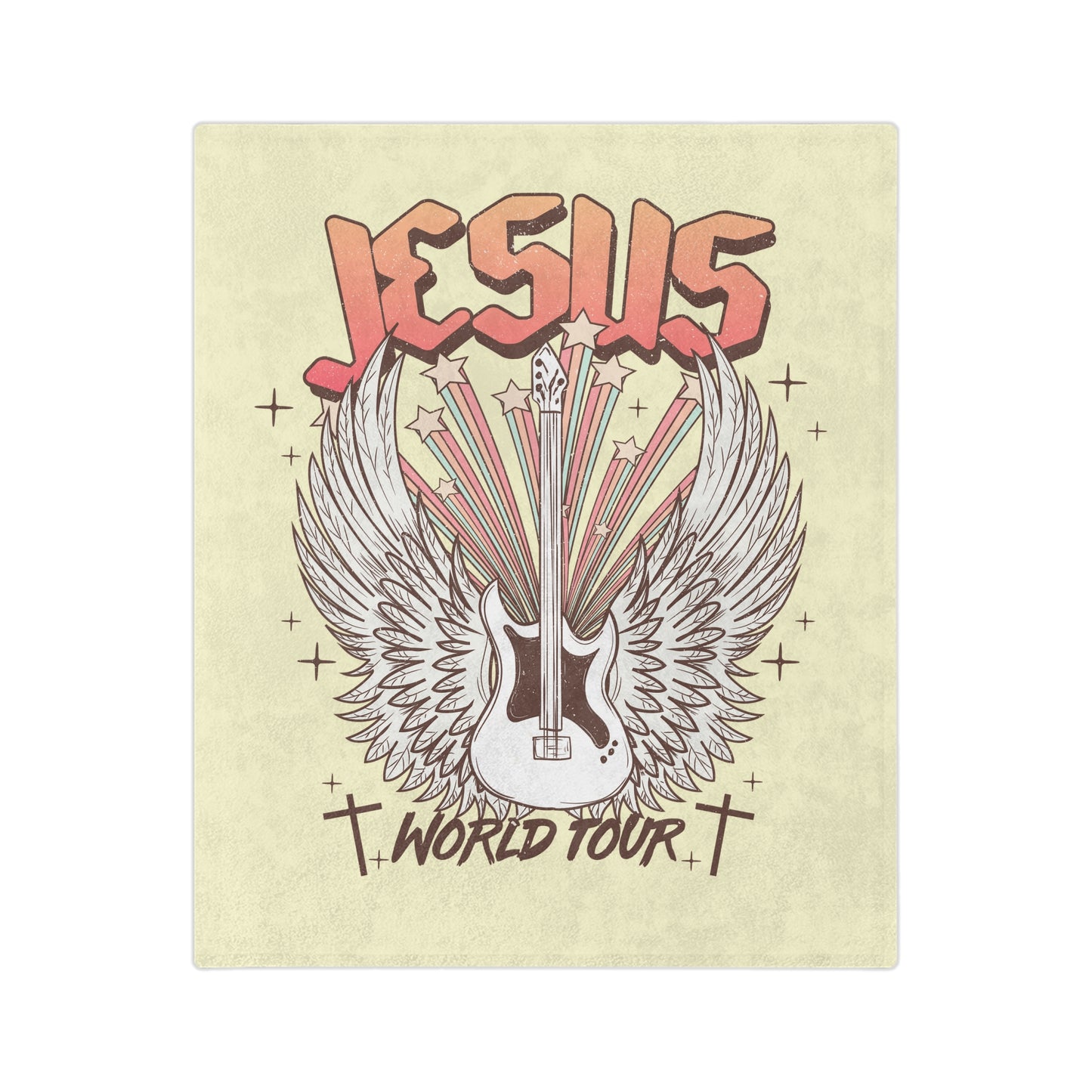 Jesus World Tour Velveteen Microfiber Blanket