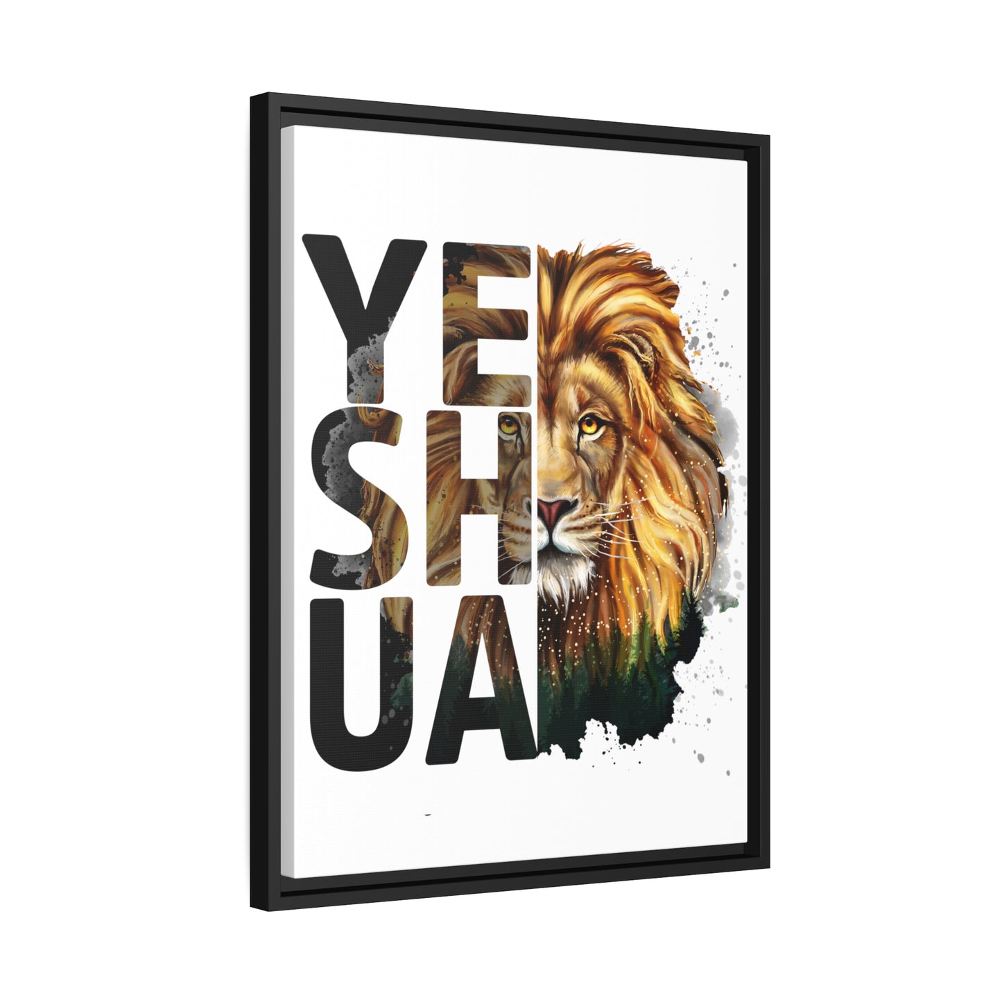 Yeshua Matte Canvas, Black Frame