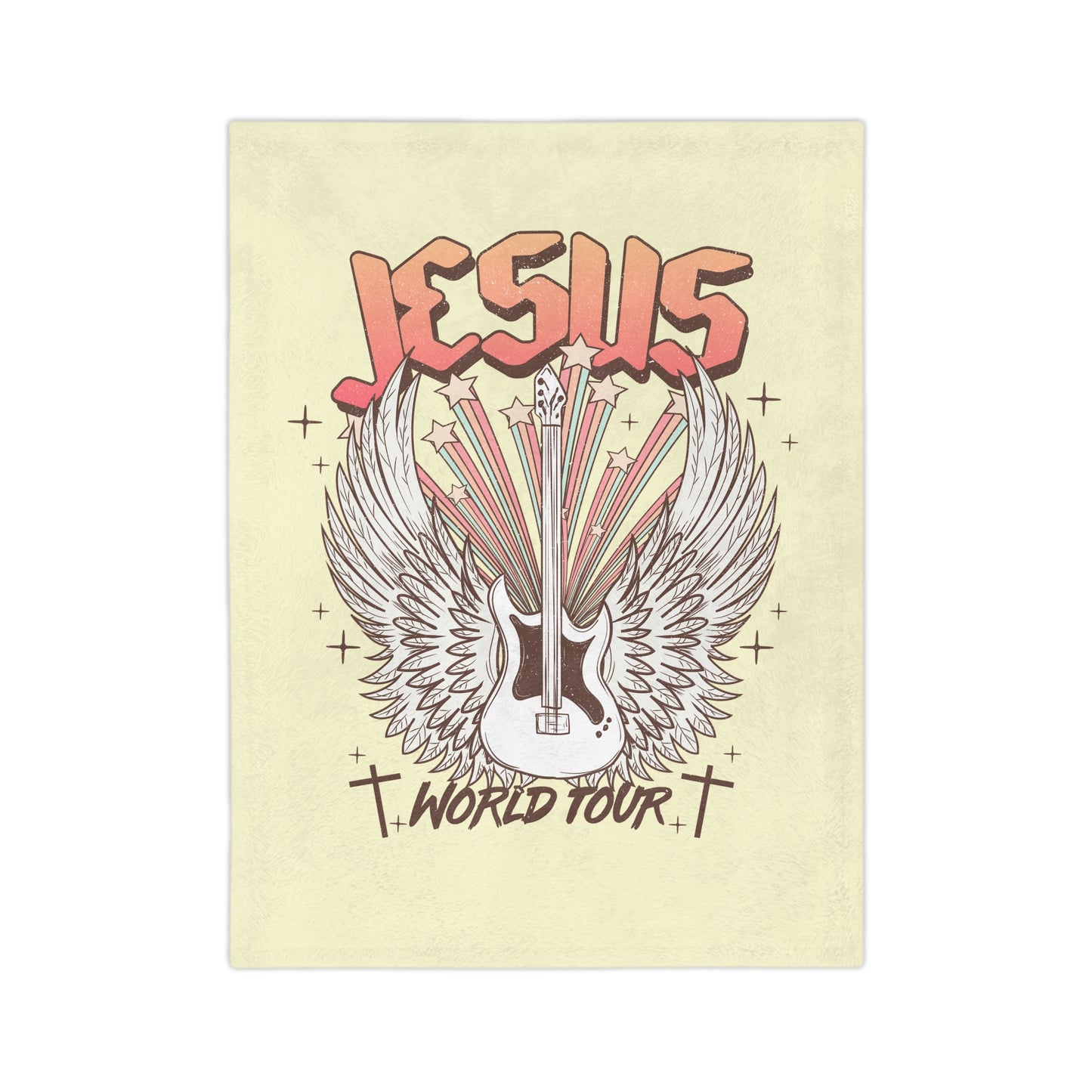 Jesus World Tour Velveteen Microfiber Blanket