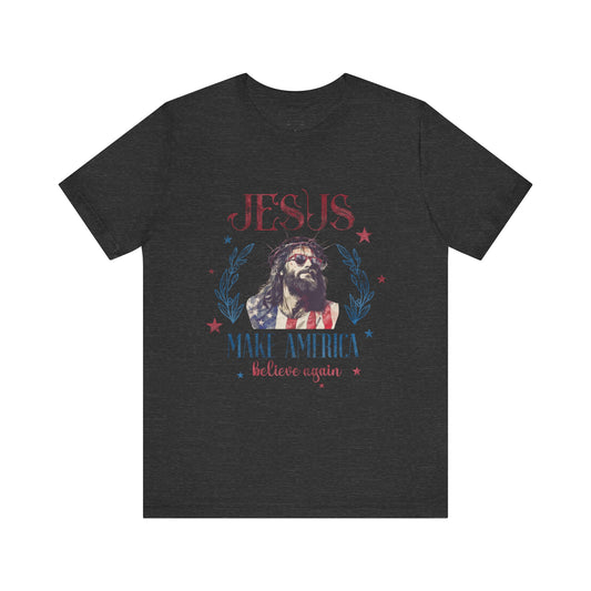 Jesus Make America Pray Again Unisex Jersey Short Sleeve Tee