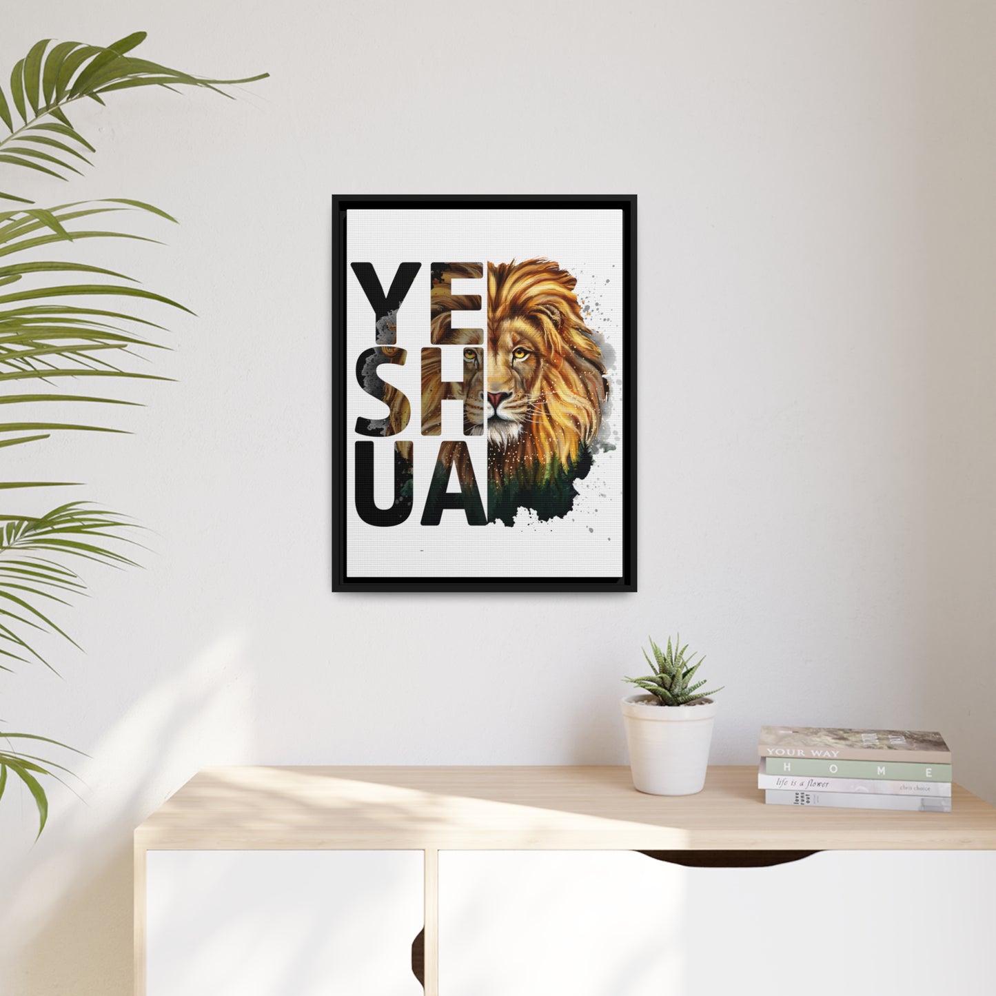 Yeshua Matte Canvas, Black Frame